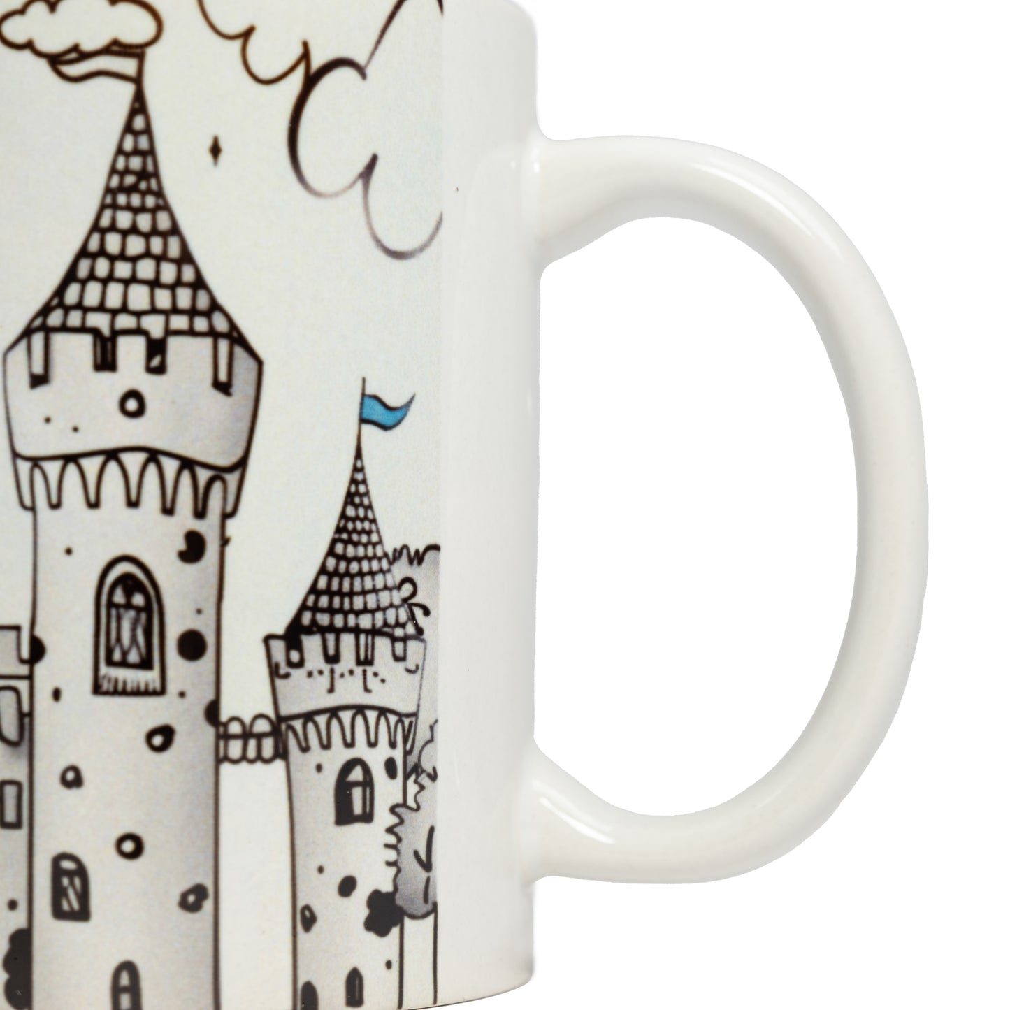 Şato Çizimli Kupa Bardak