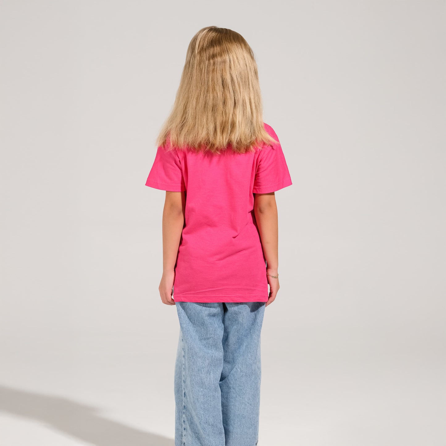 Fuşya Bisiklet Yaka Vega Baskılı Tişört