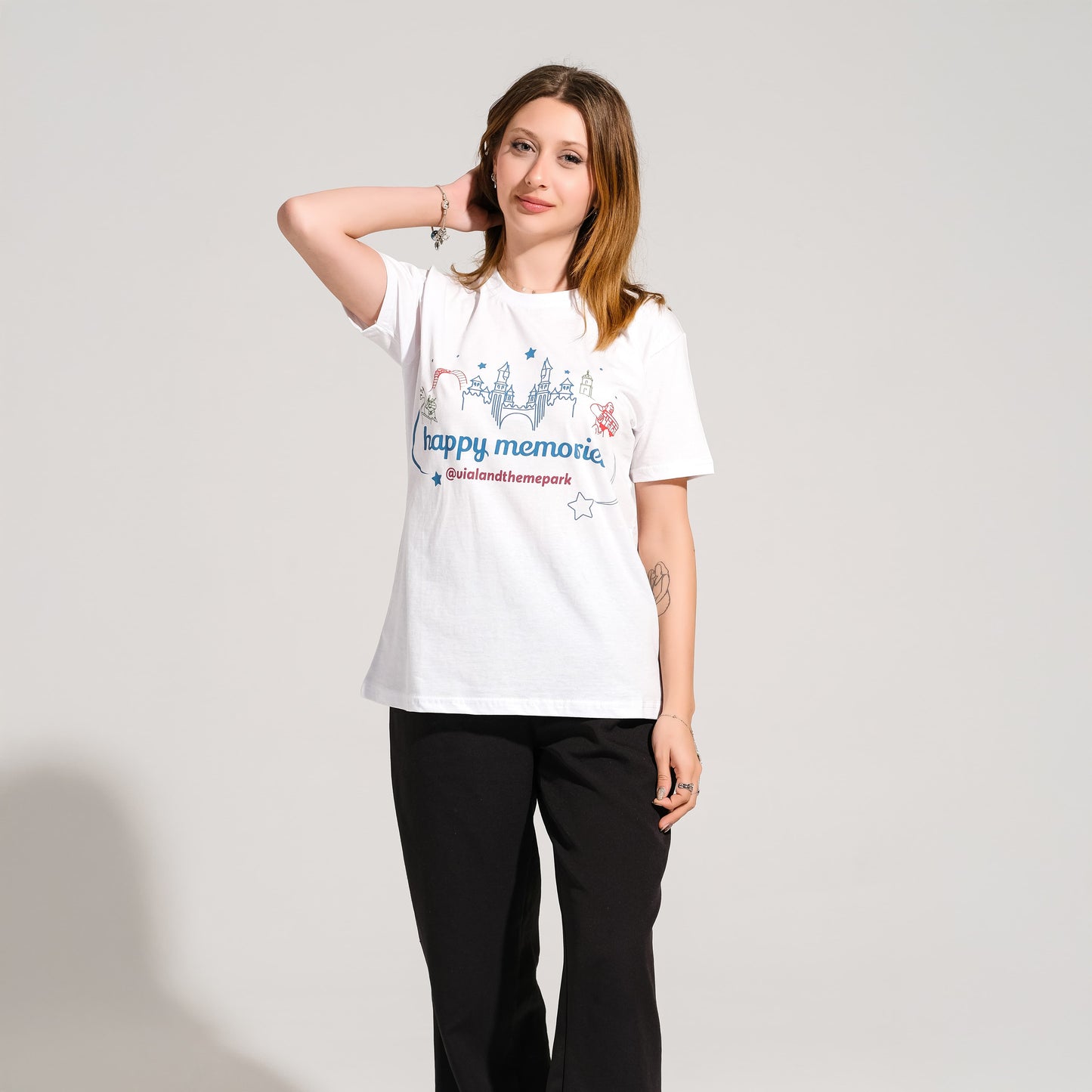 Beyaz Yetişkin Vialand Tişört