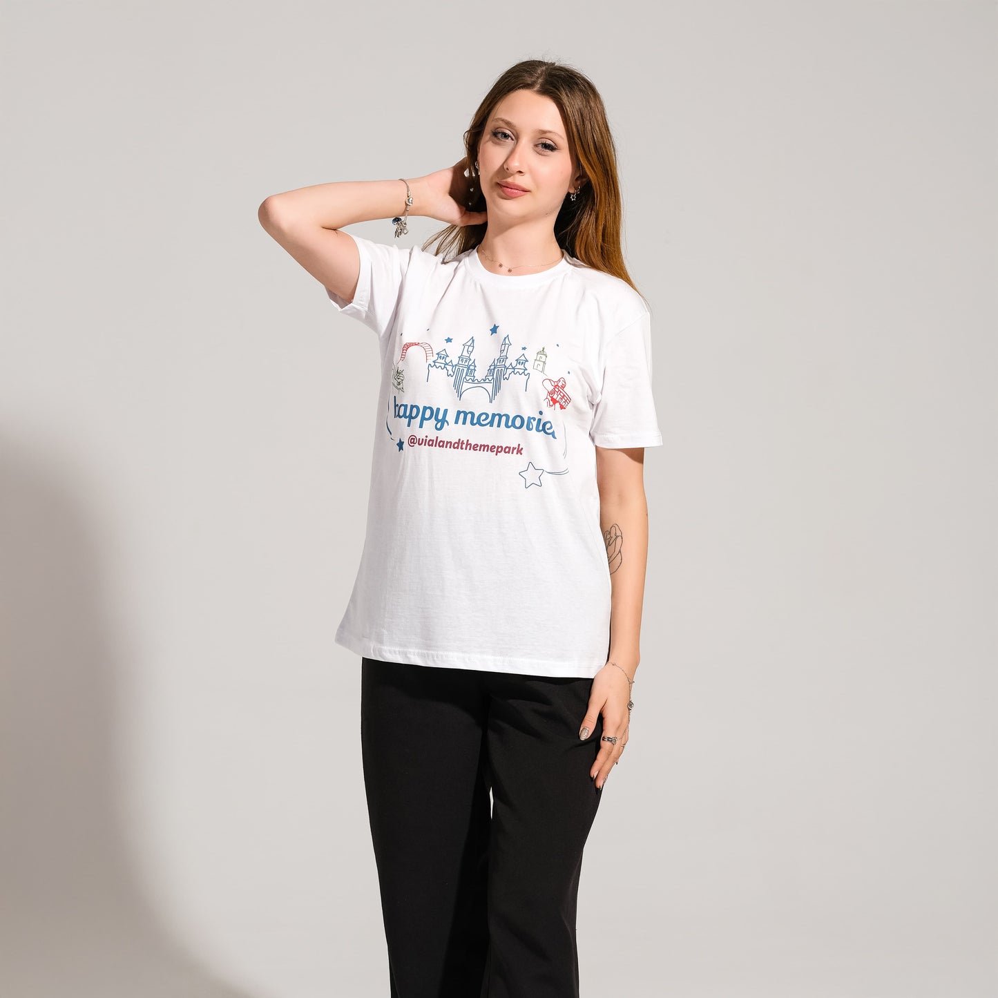 Beyaz Yetişkin Vialand Tişört