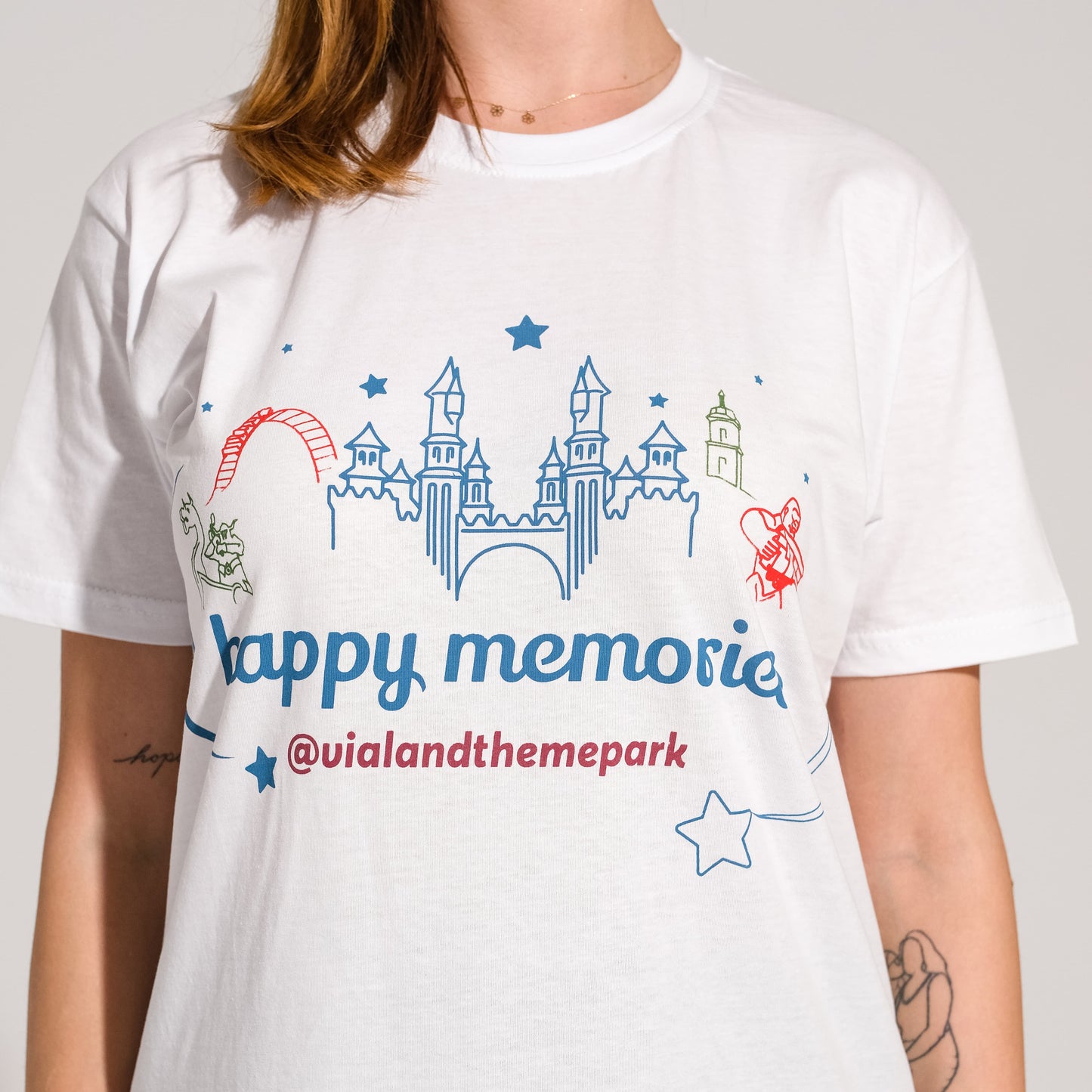 Beyaz Yetişkin Vialand Tişört