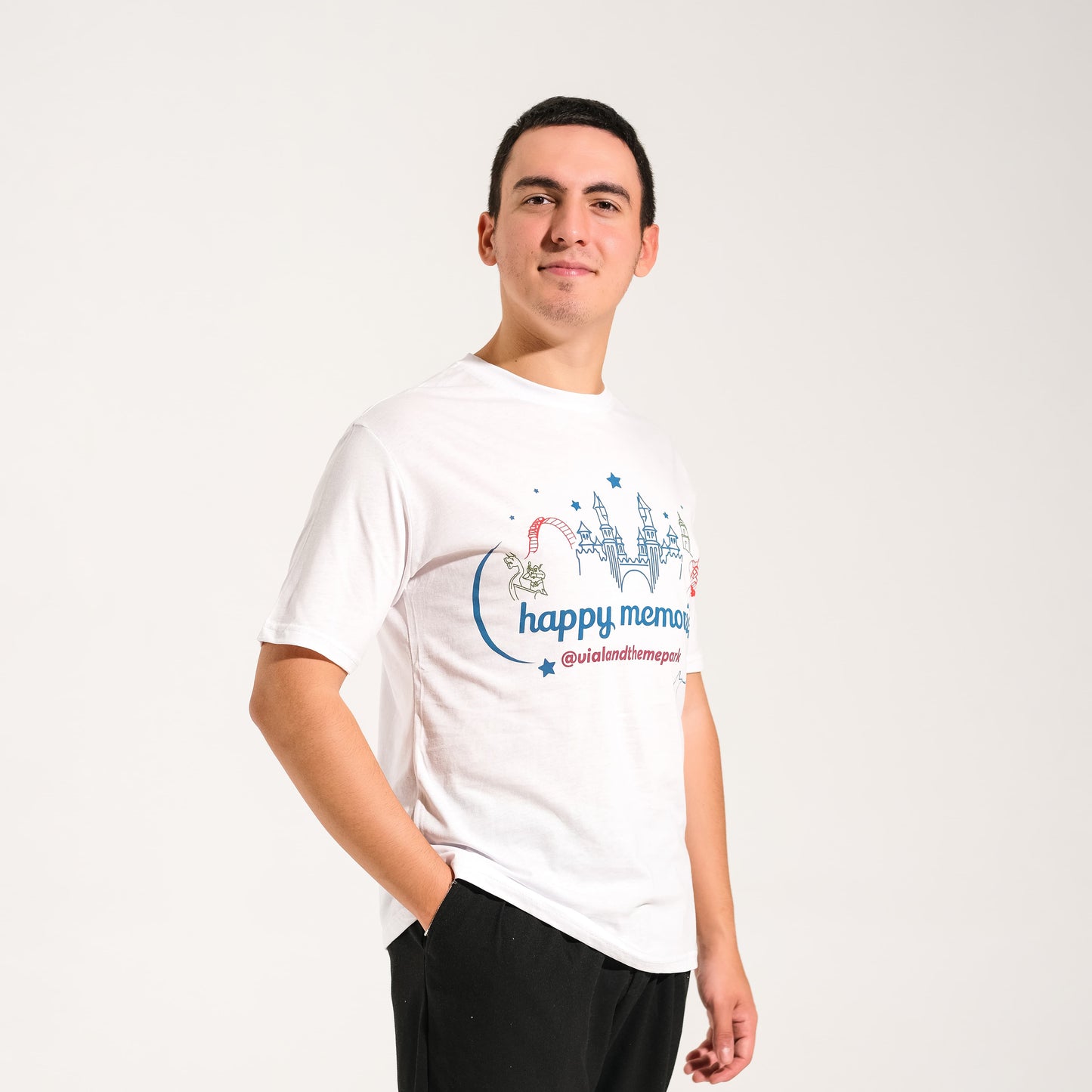 Beyaz Yetişkin Vialand Tişört