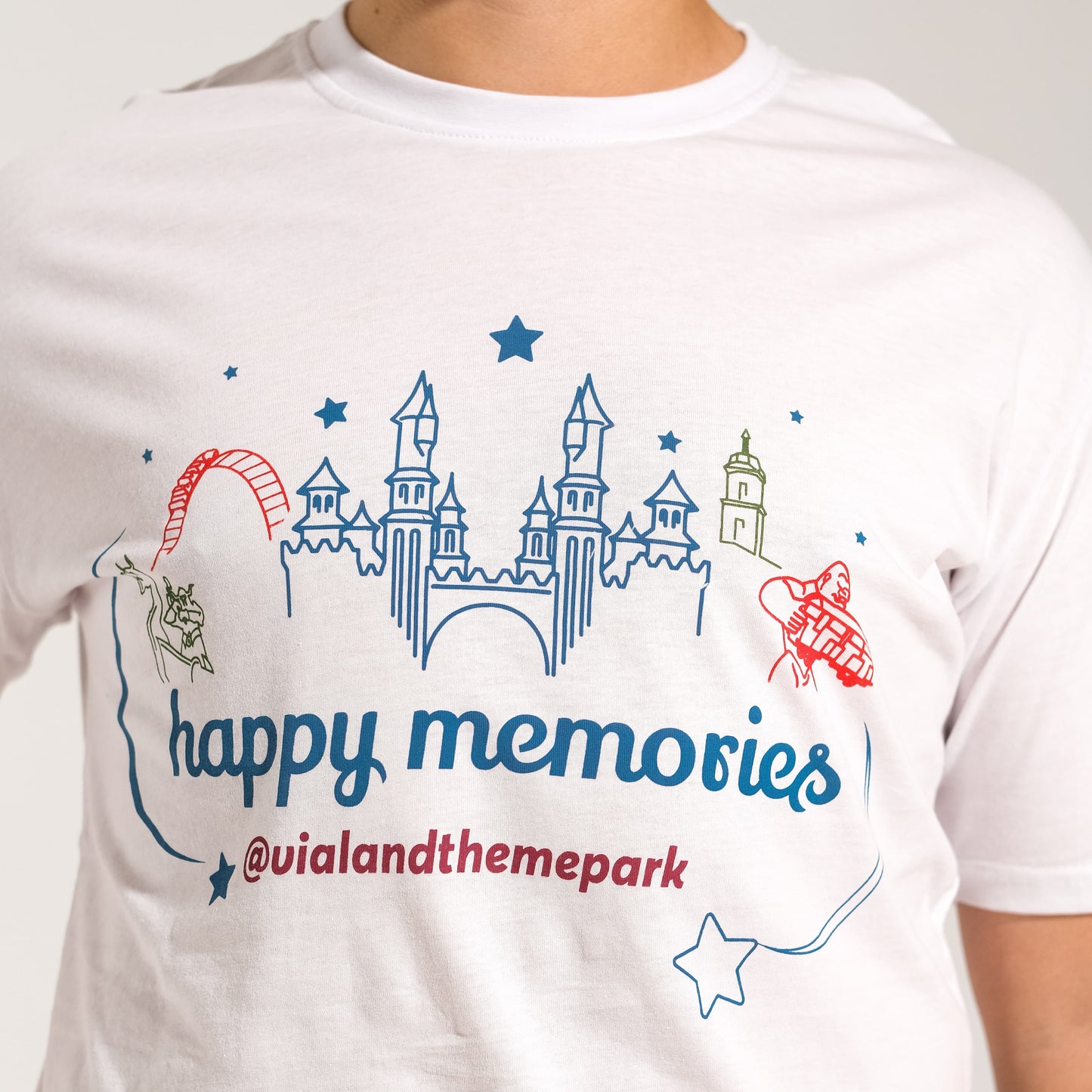 Beyaz Yetişkin Vialand Tişört