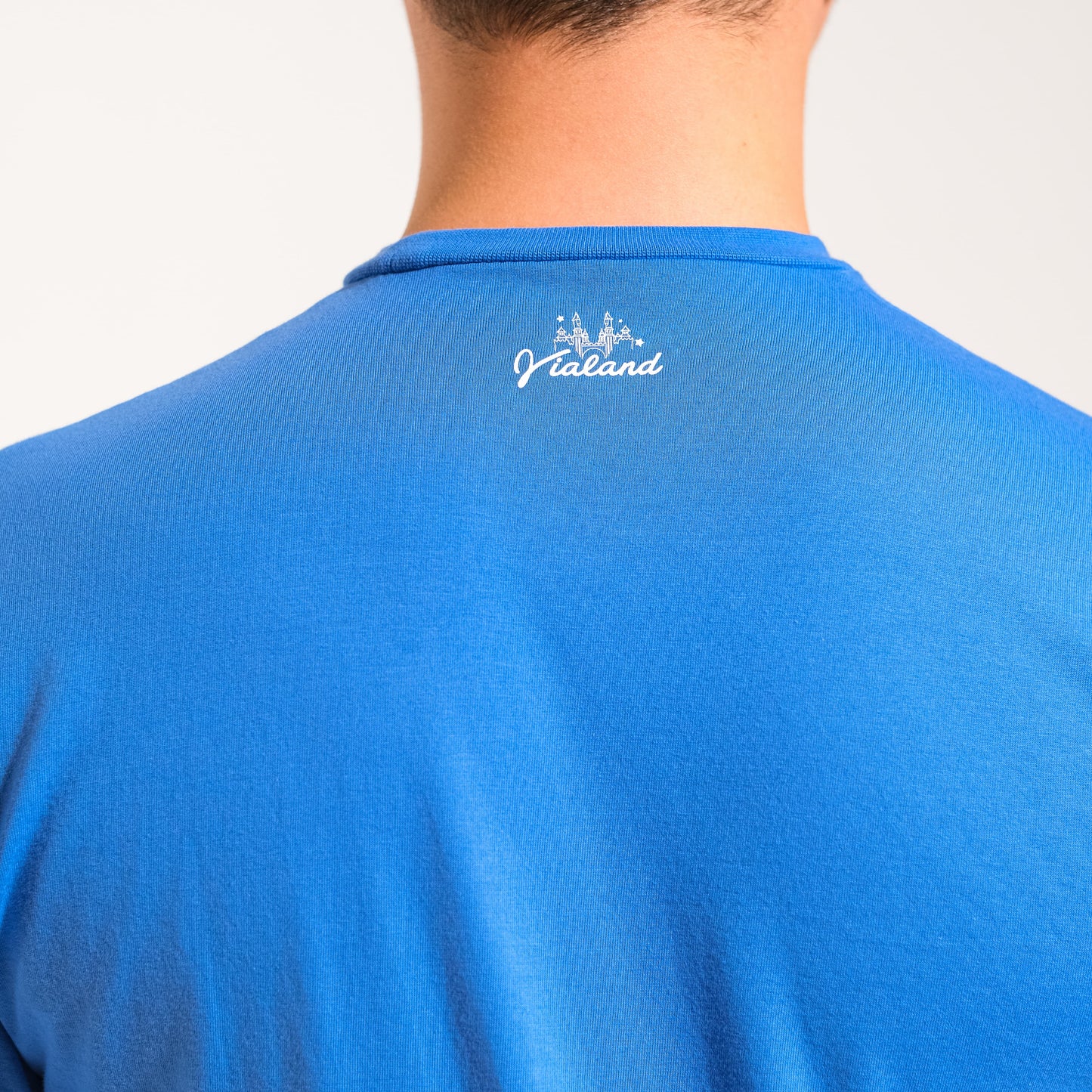 Mavi Bisiklet Yaka Kaptan Gaga Baskılı Tişört