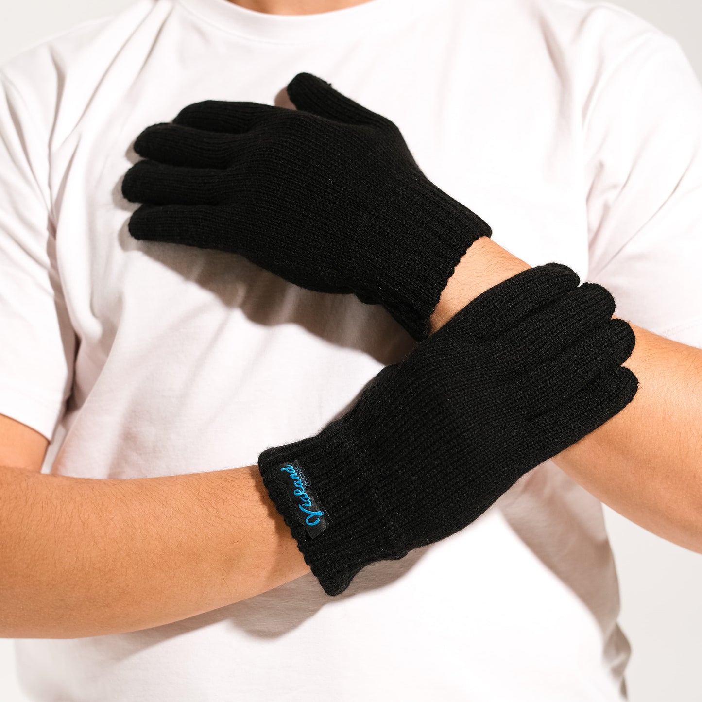 Vialand Logolu Siyah Eldiven