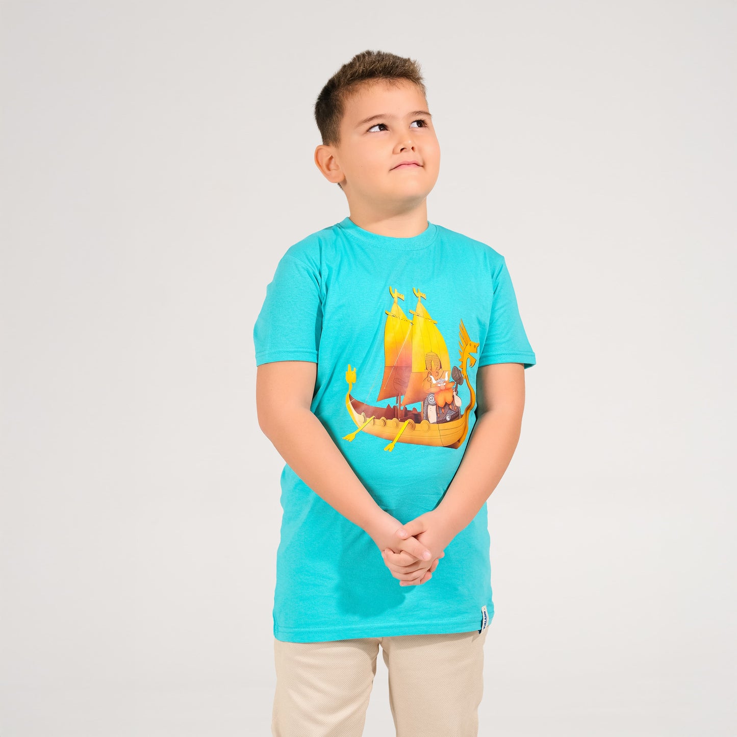 Viking Tasarımlı Mint Renk Tişört